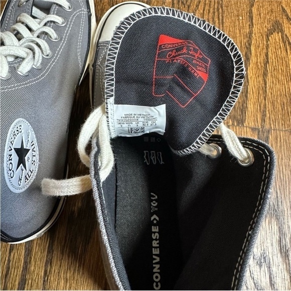 NWOT Converse By You Customs Chuck 70 High Top Shoes Gray Women’s 11 - Picture 6 of 6